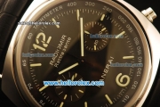 Panerai Radiomir Swiss Valjoux 7750 Automatic Steel Case with Black Dial and Black Leather Strap- 1:1 Original