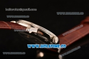BlancPain Villeret Ultraplate Remontage Automatique Miyota 9015 Automatic Steel Case with Brown Dial and Stick Markers
