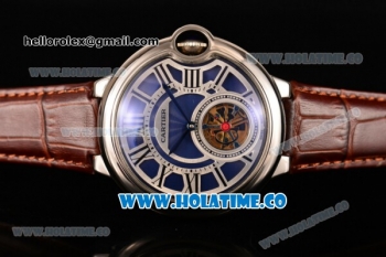 Cartier Ballon Bleu De Tourbillon Asia Automatic Steel Case with Blue Dial and Roman Numeral Markers