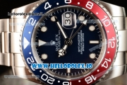 Rolex GTM-Master II 2836 Automatic Steel Case with Blue Dial Dots Markers and Steel Bracelet