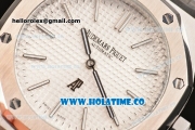 Audemars Piguet Royal Oak 41MM Asia Automatic Full Steel with Stick Markers and White Dial