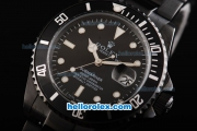 Rolex Submariner Automatic Movement PVD Case and Strap with Black Dial