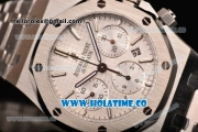 Audemars Piguet Royal Oak Chronograph 41mm Swiss Valjoux 7750 Automatic Full Steel with Stick Markers and White Dial (EF)