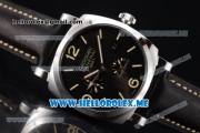 Panerai Radiomir 1940 3 Days GMT Power Reserve Asia ST25 Automatic Steel Case with Black Dial and Black Leather Strap Stick/Arabic Numeral Markers