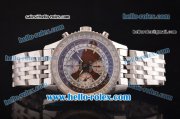 Breitling Montbrilliant Datora Swiss Valjoux 7751 Automatic Steel Case/Strap with Brown Dial