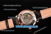 Jaeger-LECoultre Master Perpetual Calendar Asia Automatic Rose Gold Case with Stick Markers Black Dial and Diamonds Bezel