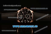 Cartier Calibre de Cartier Diver Swiss ETA 2824 Automatic Rose Gold Case with White Dial and Black Rubber Strap - (H)