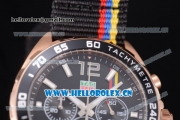 Tag Heuer Formula 1. James Hunt Miyota Quartz Rose Gold Case with Stick/Arabic Numeral Markers Black Dial and Black Nylon Strap