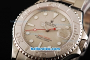 Rolex Yacht-Master Swiss ETA 2836 Automatic Movement Full Steel with Grey Dial and White Markers