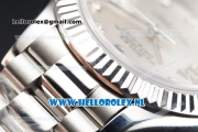 Rolex Datejust Swiss ETA 2671 Automatic Steel Case with Silver Dial Diamonds Markers and Steel Bracelet (BP)