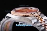 Rolex Datejust Oyster Perpetual Automatic With Rose Gold Dial and Rose Gold Bezel-Two Tone Strap