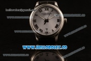 Chopard L.U.C 1937 Miyota 9015 Automatic Steel Case with Gray Dial and Black Leather Strap (AAAF)