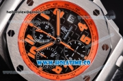 Audemars Piguet Royal Oak Offshore Volcano Chrono Swiss Valjoux 7750 Automatic Steel Case with Black Dial and Orange Numeral Markers (J12)