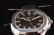 Patek Philippe Aquanaut Swiss ETA 2836 Automatic Steel Case with Chocolate Dial and Black Rubber Strap