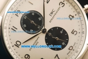 IWC Portuguese Chronograph Miyota Quartz Movement Full Steel White Dial and Arabic Numerals