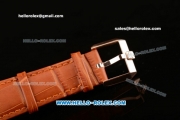 Ulysse Nardin Classico Miyota OS2035 Quartz Rose Gold Case with Stick Markers Rose Gold Dial and Orange Leather Strap