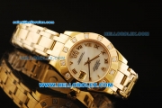 Rolex Datejust Automatic Movement Full Gold with White Dial and Diamond Bezel-ETA Coating Case