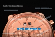 Patek Philippe Grand Complication Chrono Miyota OS20 Quartz Rose Gold Case with Beige Dial and Stick Markers