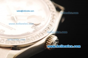 Rolex Datejust Automatic Movement ETA Coating Case with White Dial and Diamond Bezel