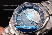 Omega Seamaster Planet Ocean Swiss ETA 2824 Automatic Steel Case with Blue Dial and White Stick Markers (BP)