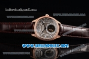 Cartier Drive de Cartier Flying Tourbillon Swiss Tourbillon Manual Winding Rose Gold Case with Grey Dial and Roman Numeral Markers