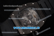 Richard Mille RM053 Asia Automatic PVD Case with Skeleton Dial and Black Rubber Strap