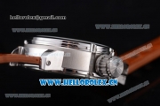 U-Boat Chimera Automatic Asia ST25 Automatic Steel Case White Dial Arabic Number Markers and Brown Leather Strap