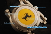 Ferrari Chronograph Quartz Movement 7750 Coating Case with Red/Black Dial and Black Rubber Strap
