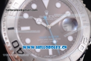 Rolex Yacht-Master 40 Clone Rolex 3135 Automatic Stainless Steel Case/Bracelet with Black Dial and Dot Markers (BP)