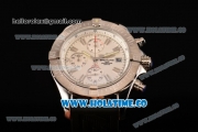 Breitling Avenger Seawolf Miyota Quartz Steel Case with White Dial Black Rubber Strap and Silver Stick Markers