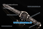 Longines Master Moonphase Chrono Miyota OS10 Quartz with Date Steel Case with Black Dial and White Stick Markers