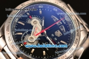 Tag Heuer Grand Carrera Calibre 36 Chrono Miyota Quartz Full Steel with Black Dial and Silver Markers