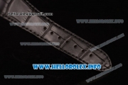 Patek Philippe Nautilus Clone PP Calibre 3120 Automatic Steel Case with White Dial Stick Markers and Black Leather Strap (BP)