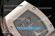 Richard Mille RM026-01 Miyota 6T51 Automatic Diamonds/Steel Case with Diamonds Panda Dial and Black Rubber Strap