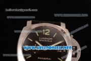 Panerai Luminor Marina 1950 3 Days PAM 392 Clone P.9000 Automatic Steel Case with Black Dial and Black Leather Strap (SF)