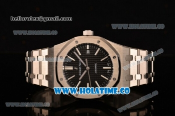 Audemars Piguet Royal Oak 41 MM Clone AP Calibre 3120 Automatic Steel Case/Bracelet with Black Dial and Stick Markers - 1:1 Original (JF)