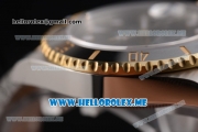 Rolex Submariner Clone Rolex 3135 Automatic Two Tone Case/Bracelet with Black Dial and Dot Markers (BP)