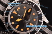 Rolex Submariner Vintage Swiss ETA 2836 Automatic Steel Case with Black Dial and Yellow Markers