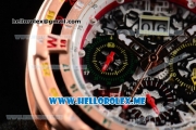 Richard Mille RM 60-01 Asia 2813 Automatic Rose Gold Case with Skeleton Dial and Yellow Rubber Strap Rose Gold Bezel (EF)