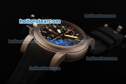 Graham Airwing Oversize Swiss Valjoux 7750 Automatic Movement Titanium Case with Chocolate Dial and Stick Hour Markers