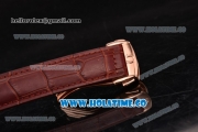 Omega De Ville Trésor Master Co-Axial Swiss ETA 2824 Automatic Rose Gold Case with Stick Markers and White Dial