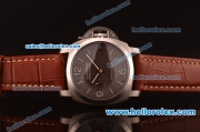 Panerai Luminor Marina PAM 351 Swiss Valjoux 7750 Automatic Titanium Case with Brown Dial and Brown Leather Strap-1:1 Original