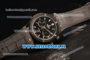 Hublot Classic Fusion Chronograph 9015 Auto PVD Case with Black Dial and Black Leather Strap