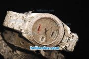 Rolex Day-Date Rolex 3135 Automatic Movement Full Steel with Diamond Dial/Bezel/Strap