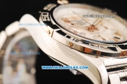 Breitling Chronomat B01 Swiss Valjoux 7750 Automatic Movement Full Steel with White Dial - RG Roman Markers