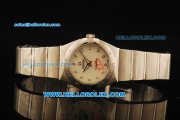 Omega Constellation Swiss Quartz Movement Full Steel with and Beige Dial and Diamond Markers-Lady Model Omega Constellation Swiss Quartz Movement Full Steel with and Beige Dial and Diamond Markers-Lady Model