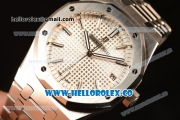 Audemars Piguet Royal Oak 41mm Clone AP 3120 All Steel White Dial 15400ST.OO.1220ST.02