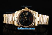 Rolex Day-Date II Automatic Movement Full Gold with Black Dial