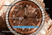 Rolex GMT Master II All Diamond With Swiss ETA 2836 Automatic Rose Gold 116769TRRR