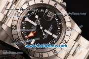 Rolex Explorer II Vintage Asia 2813 Automatic Full Steel with Black Dial and White Markers